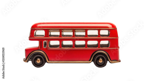 Red London Double Decker Bus Vector Illustration