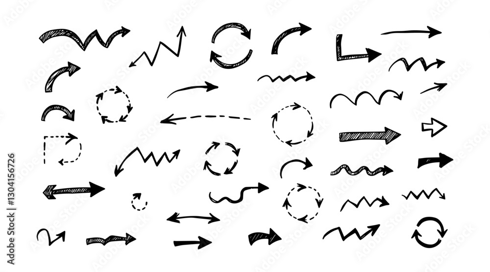 A versatile collection of hand-drawn doodle arrows in different shapes and styles. Ideal for creative designs, presentations, infographics, and digital artwork. A versatile collection of hand-drawn doodle arrows in different shapes and styles. Ideal for creative designs, presentations, infographics, and digital artwork.