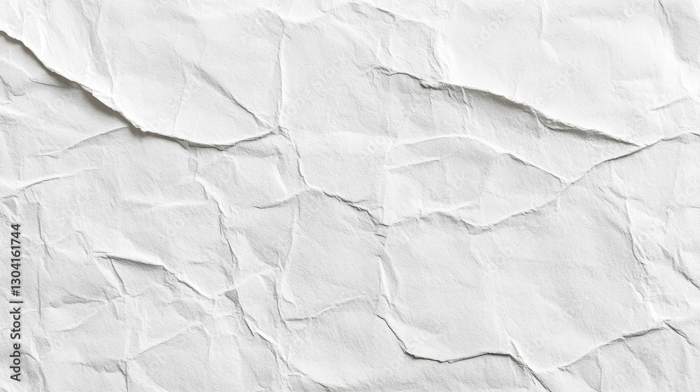 Fototapeta premium Wrinkled White Paper Texture Background