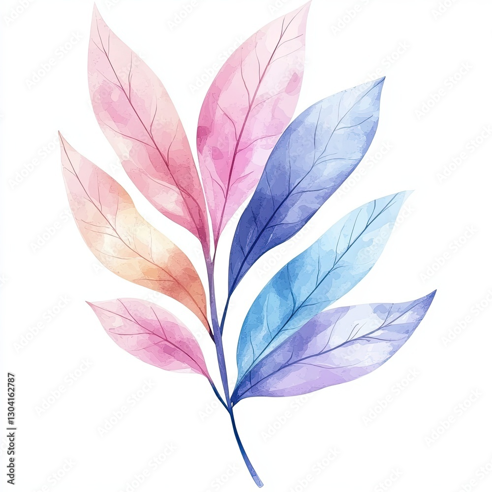 Serene Nature Watercolor Design Isolated on White Background Perfect for Wellness Branding and Print Projects Serene Nature Watercolor Design Isolated on White Background Perfect for Wellness Branding and Print Projects