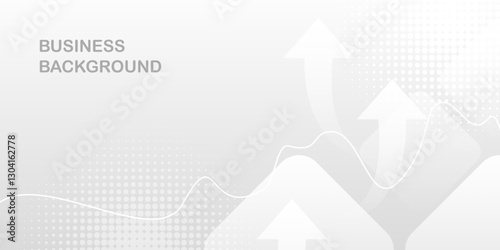 Modern blue creative economy investment report chart arrow up illustration background