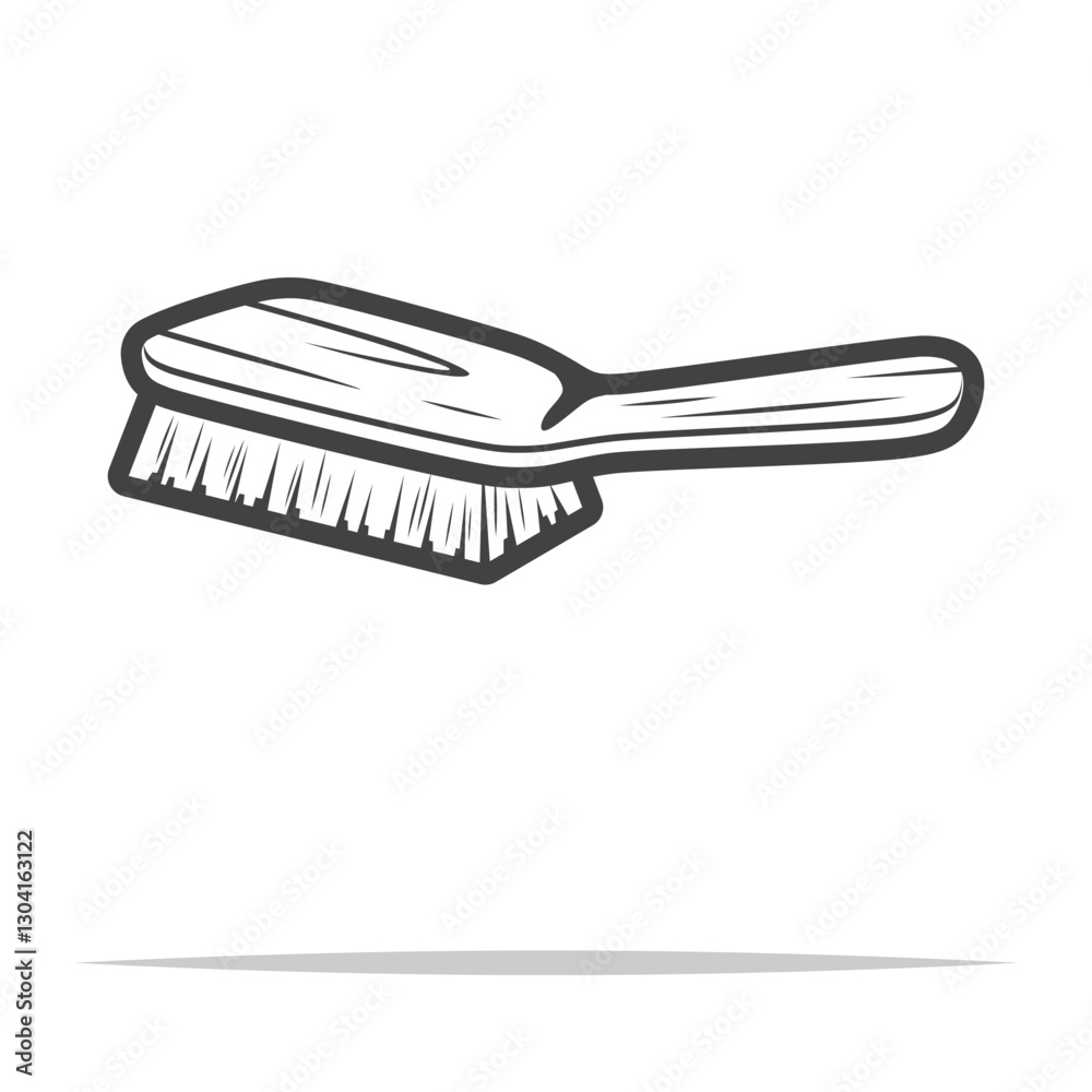 Wire brush outline icon transparent vector isolated