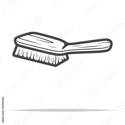 Wire brush outline icon transparent vector isolated