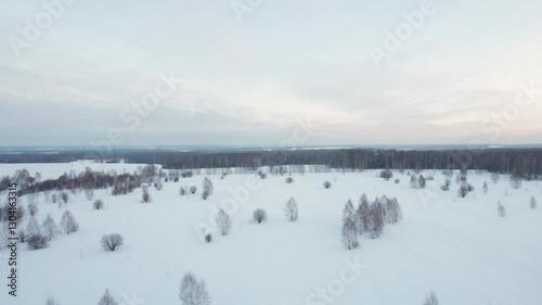 Winter landscape from above