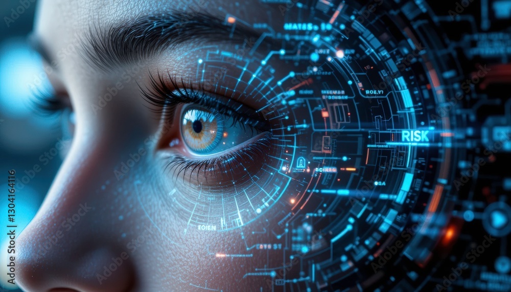 Futuristic Eye, Digital Risk, AI, Technology - Cybersecurity Futuristic Eye, Digital Risk, AI, Technology - Cybersecurity