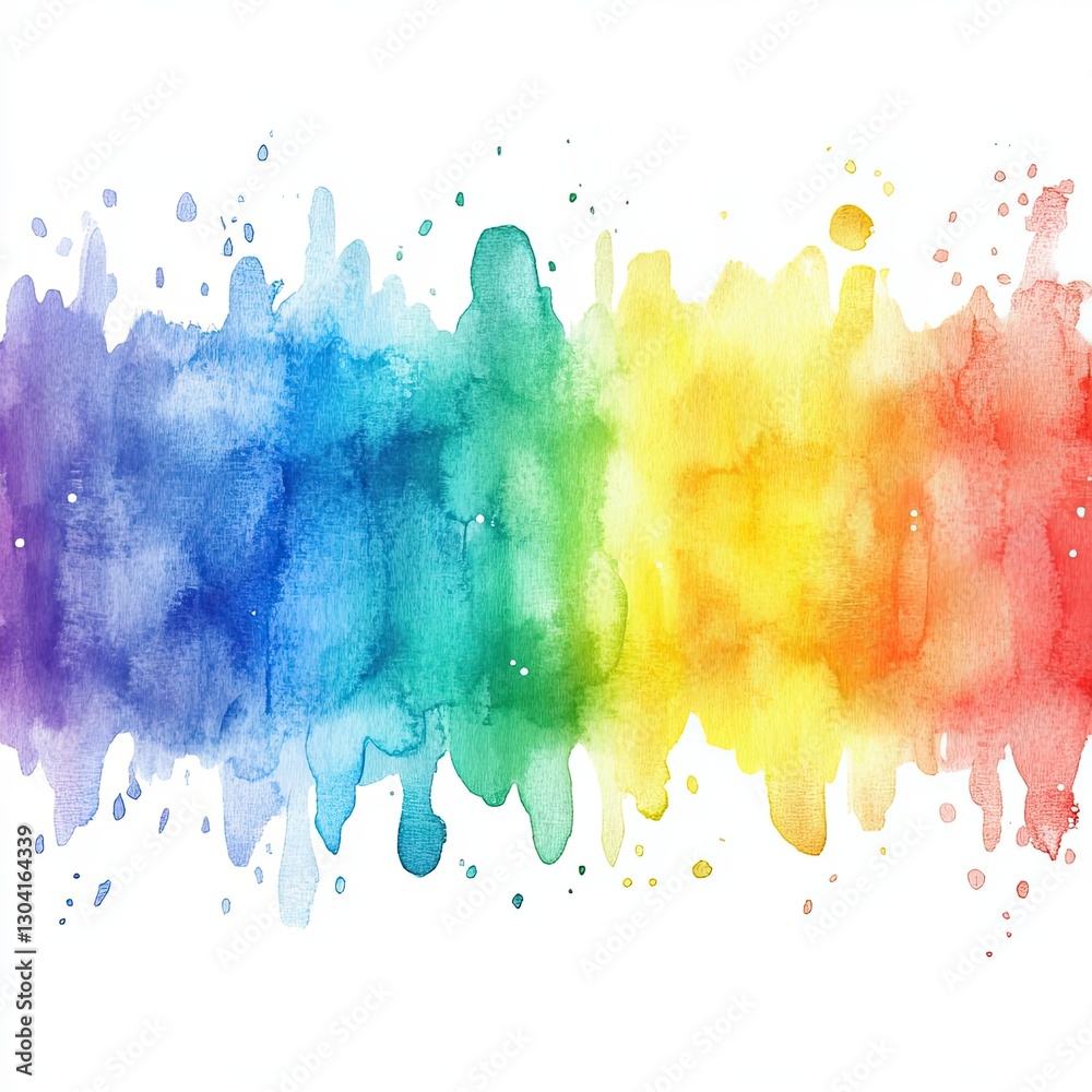 Fototapeta premium Vibrant Rainbow Watercolor Gradient Design Element for Branding and Marketing