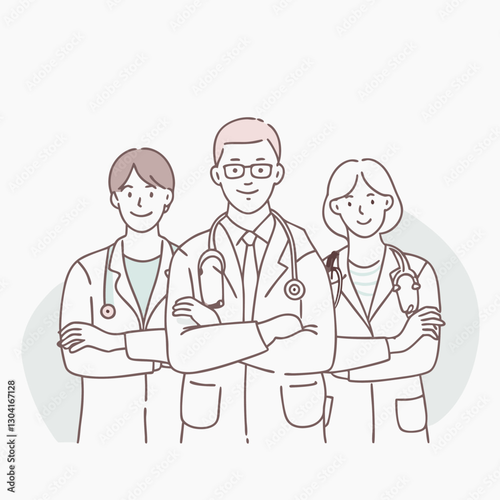Doctors, medical workers, hospital staff concept