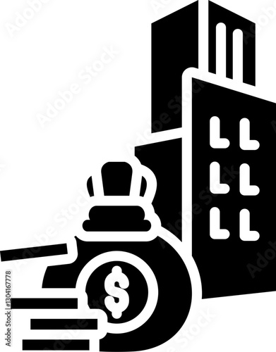 Investment Venture Icon in Glyph Style. Simple Vector Design. Simple Vector Glyph Icon