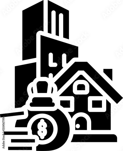 Assets Icon in Glyph Style. Simple Vector Design. Simple Vector Glyph Icon