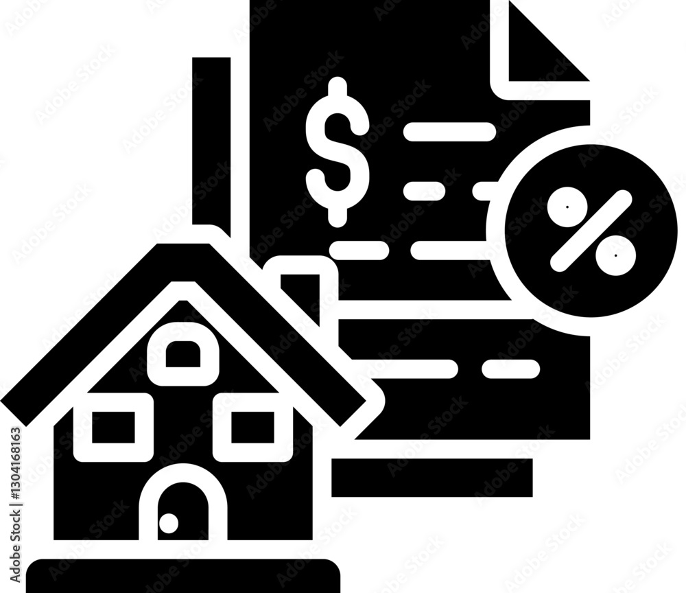 Estate Tax Icon in Glyph Style. Simple Vector Design. Simple Vector Glyph Icon Estate Tax Icon in Glyph Style. Simple Vector Design. Simple Vector Glyph Icon