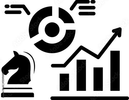 Investment Strategy Icon in Glyph Style. Simple Vector Design. Simple Vector Glyph Icon