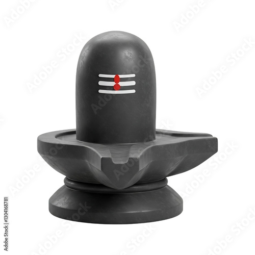 Shivling with transparent background, ideal for Hindu religious designs, Maha Shivratri themes, and spiritual artwork