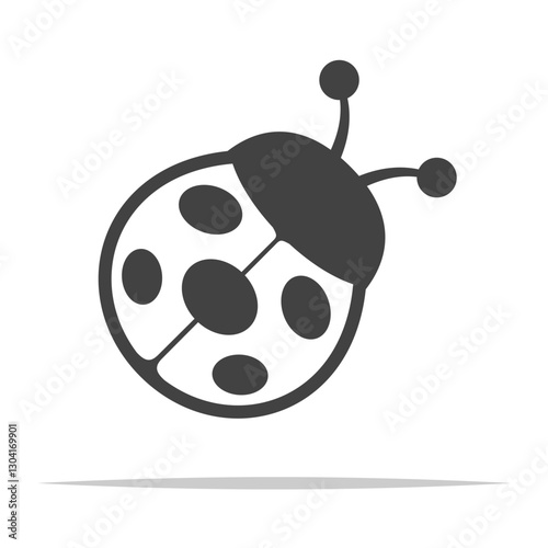 Ladybug icon transparent vector isolated