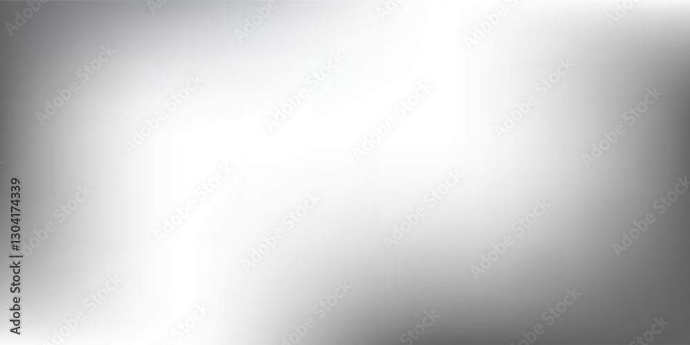 Vector chrome gradient surface with light gloss. Vector aluminum grey sheet with reflection Vector chrome gradient surface with light gloss. Vector aluminum grey sheet with reflection