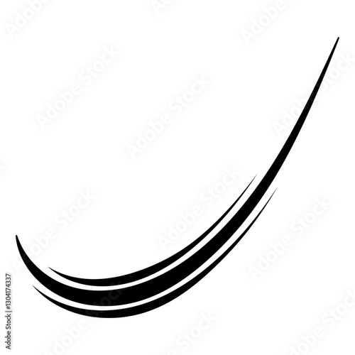 Sleek Black Swirl Lines, Dy...