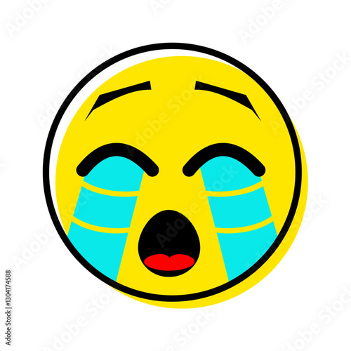 Obraz na plátně Crying Laughing Emoji Graphic