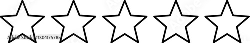 Star vector icons. Set of star symbols isolated. Vector illustration