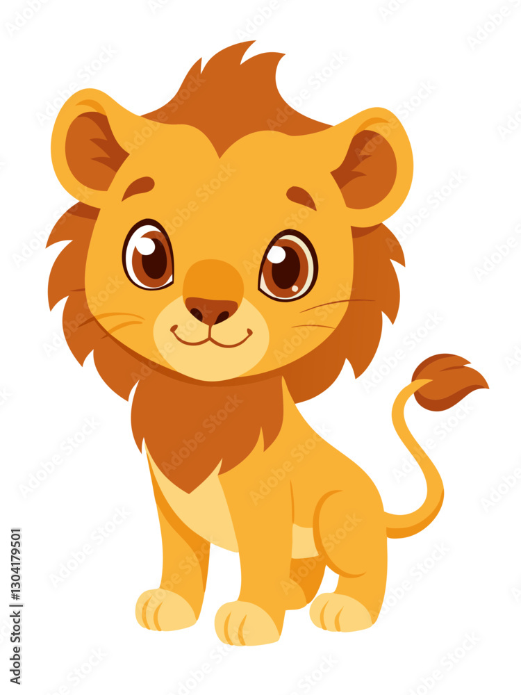 Fototapeta premium lion vector illustration cout baby