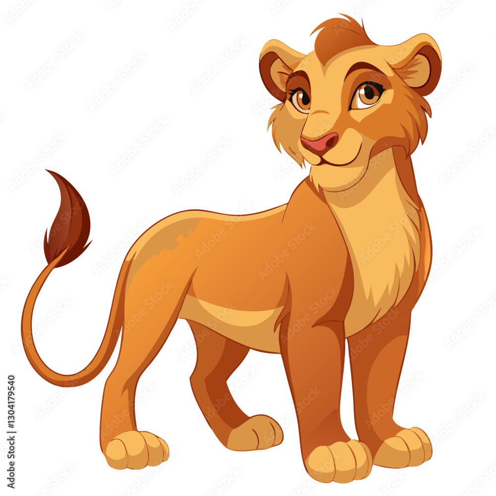 Fototapeta premium cartoon lion cartoon