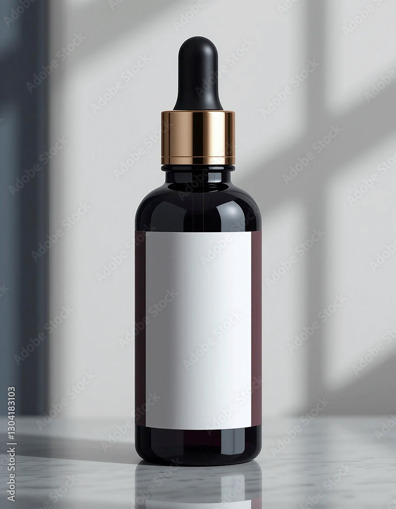Fototapeta premium premium essence dropper bottle's for a professional woman's skin care product. feels sleek and premium with high-end product and luxury design.