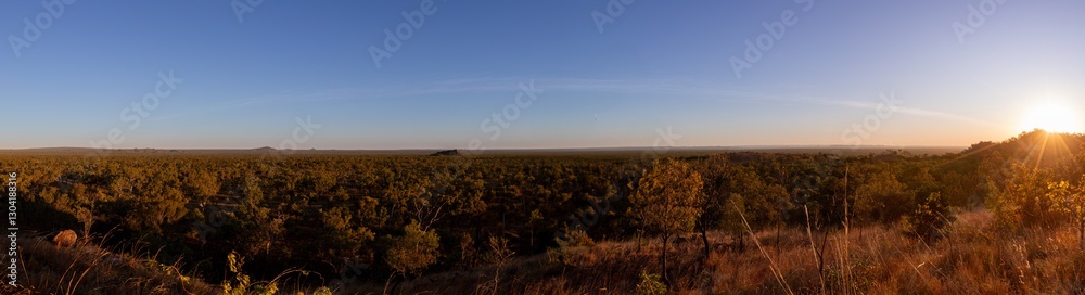 Obraz premium Panorama looking across the Undara Volcanic National Park, Mount Surprise, Far North Queensland, Australia. 