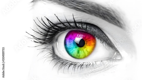 close up of a female eye