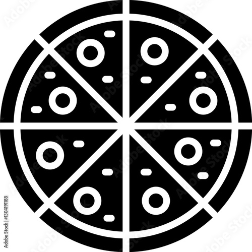 Pizza icon glyph simple style