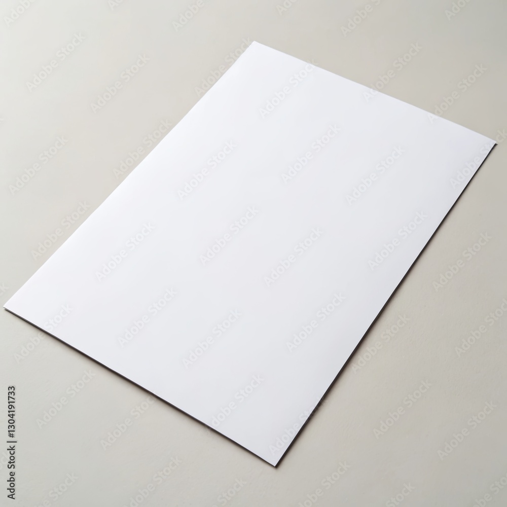 White Blank Paper Mockup. Generative Ai. White Blank Paper Mockup. Generative Ai.