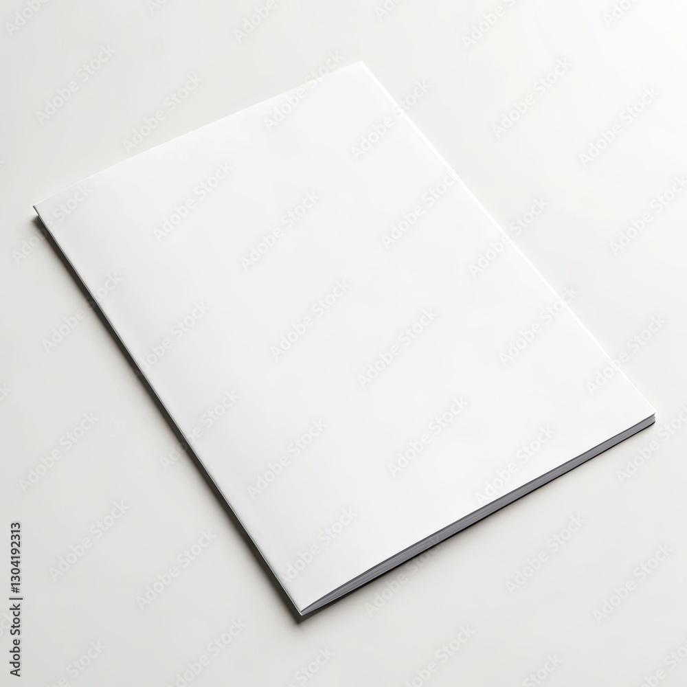 White Blank Paper Mockup. Generative Ai. White Blank Paper Mockup. Generative Ai.