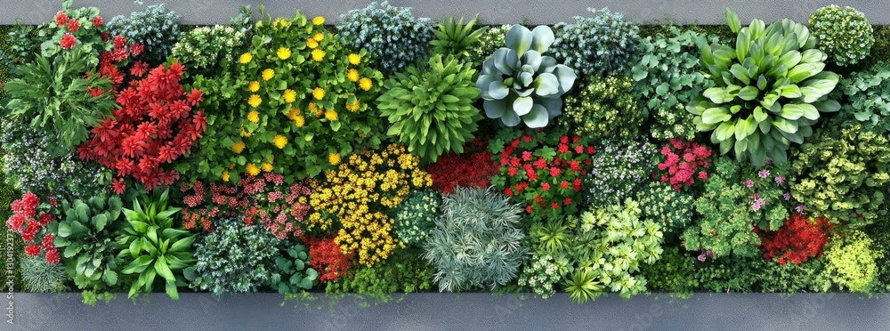 Obraz premium Colorful Vertical Garden Design Illustration