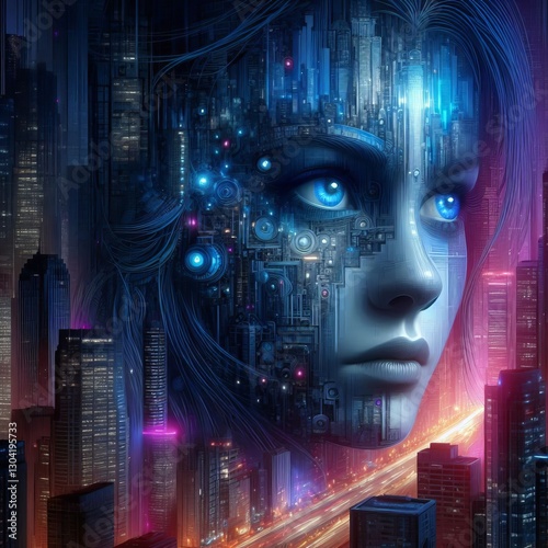 Wallpaper Mural  Inner Architecture: Surreal Girl Portrait-City Torontodigital.ca