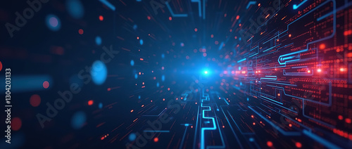 fiber optics background with light spots