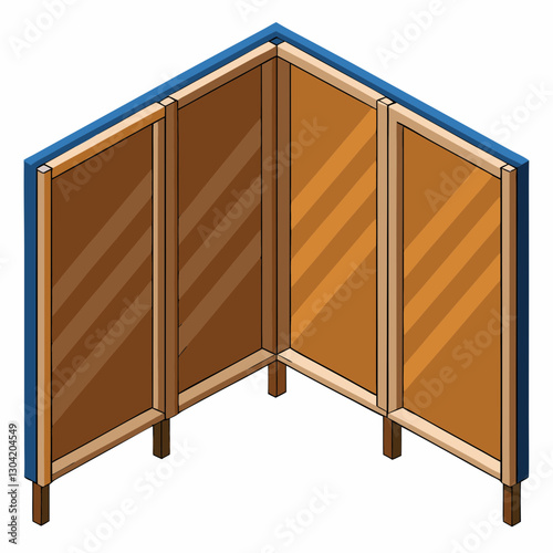 modular wooden desk partition