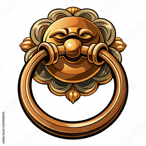 sculptural bronze door knocker