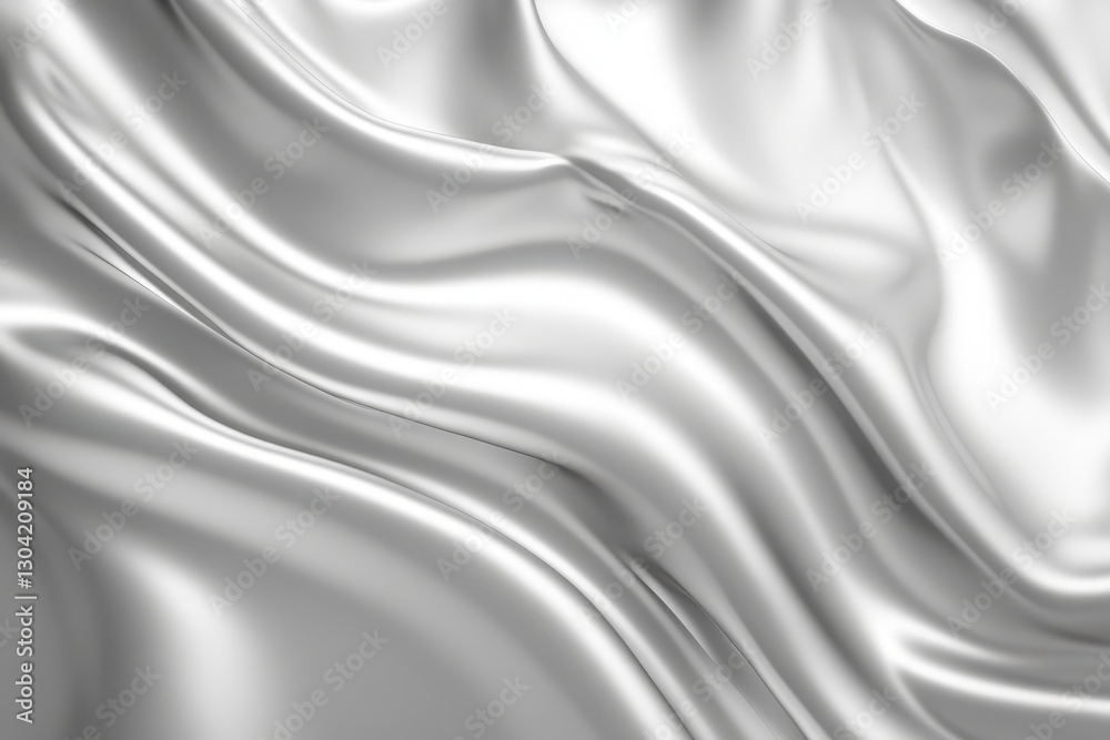 Elegant silver fabric flowing gracefully under soft light, creating a mesmerizing texture that evokes luxury and sophistication. Generative AI Elegant silver fabric flowing gracefully under soft light, creating a mesmerizing texture that evokes luxury and sophistication. Generative AI