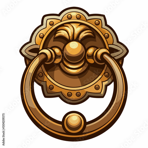 sculptural bronze door knocker