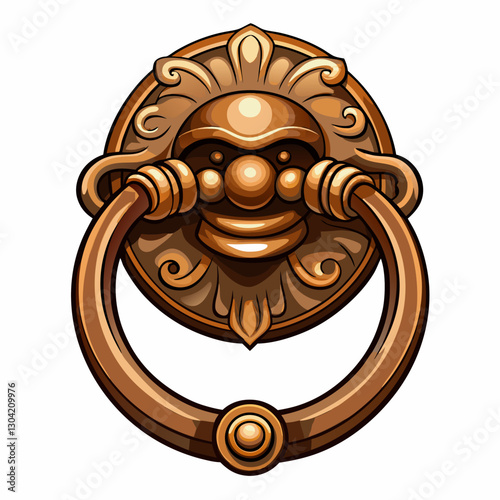 sculptural bronze door knocker