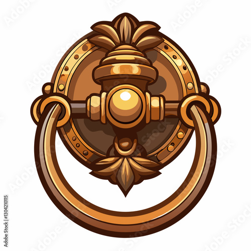 sculptural bronze door knocker
