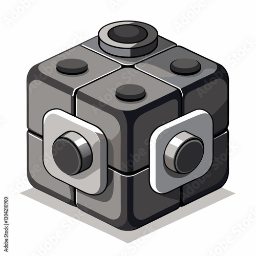 aluminum fidget cube 