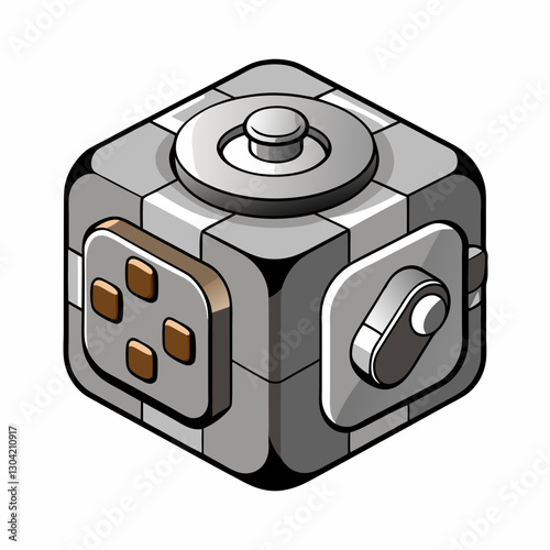 aluminum fidget cube 