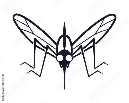 Mosquito on a white background
