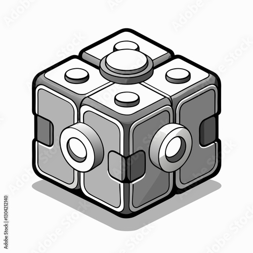aluminum fidget cube 