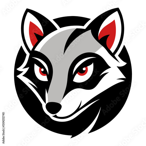 Asian Palm Civet head mascot logo design vector