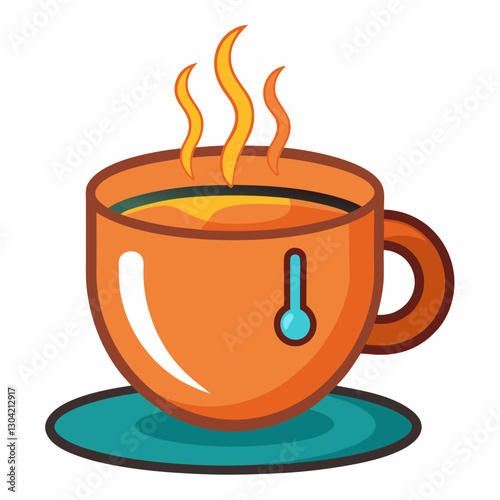 temperature sensitive ceramic teacup