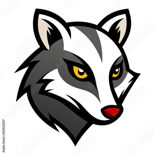 Asian Palm Civet head mascot logo design vector