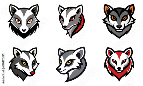 Asian Palm Civet head mascot logo design vector