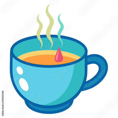 temperature sensitive ceramic teacup