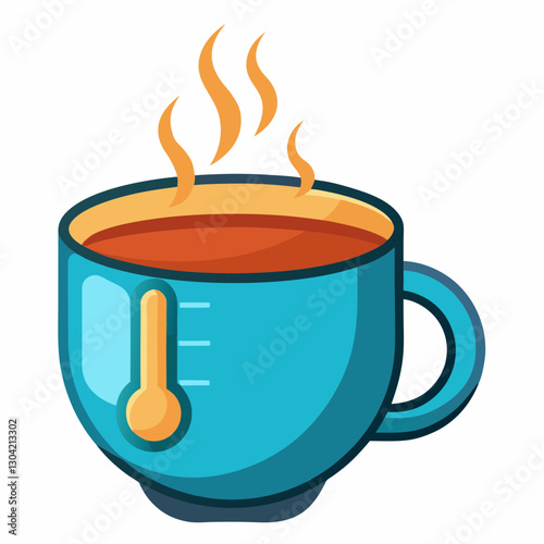 temperature sensitive ceramic teacup