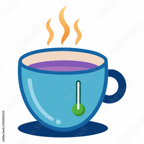 temperature sensitive ceramic teacup