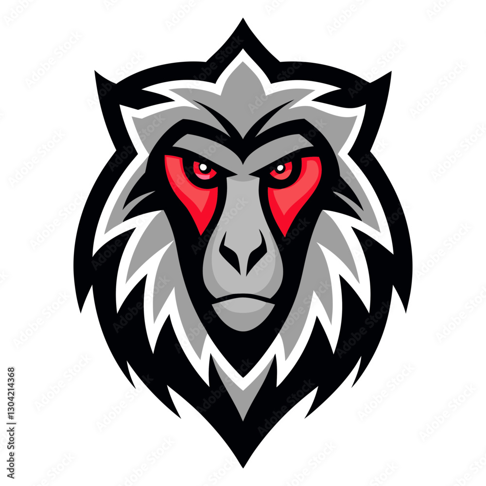 Obraz premium Baboon head mascot logo design vector
